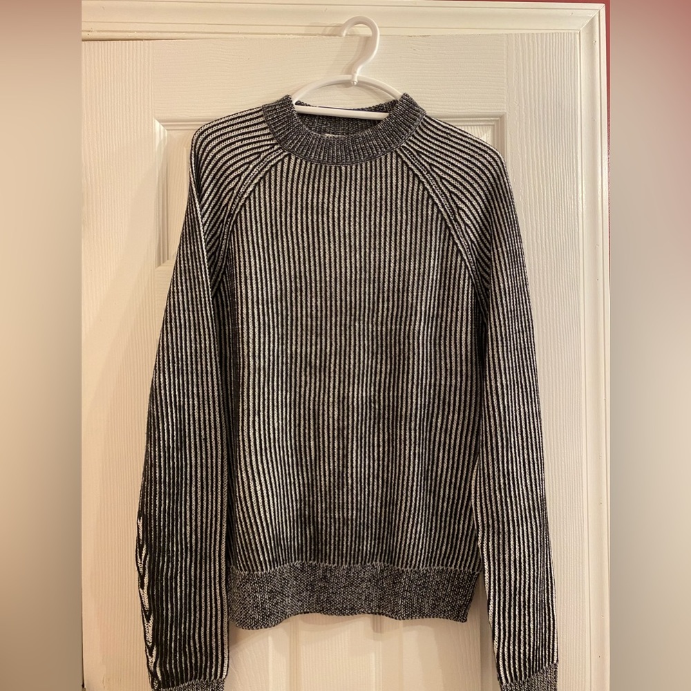 ASOS Collusion Knit Ribbed Sweater | Black and White | Size XS